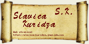 Slavica Kuridža vizit kartica